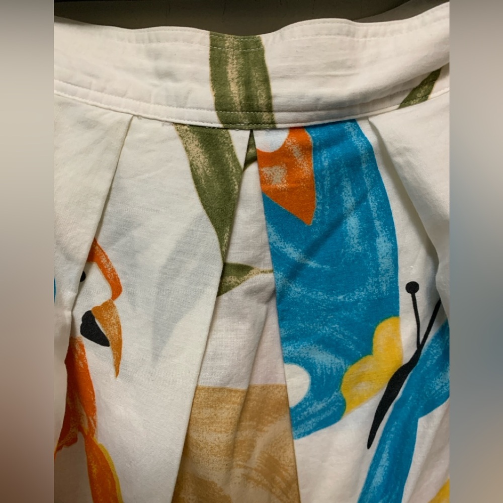 Vintage COMO DIFFUSION Wearable Art Safari Print Midi Skirt XS - Picture 7 of 7
